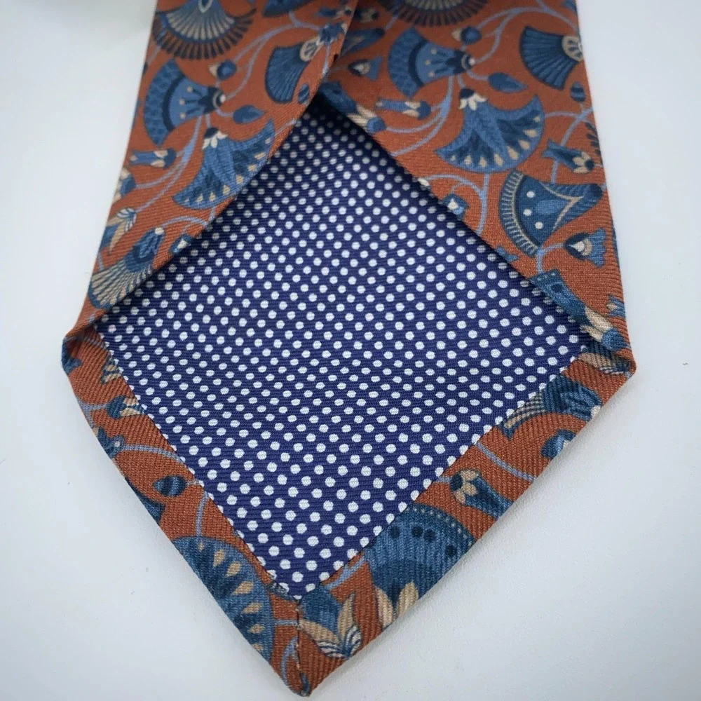 Eton Tie Mens One Size Colorful Floral‎ Silk Classic Fit Necktie Italy Made NWT